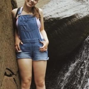 Denim Overall shorts